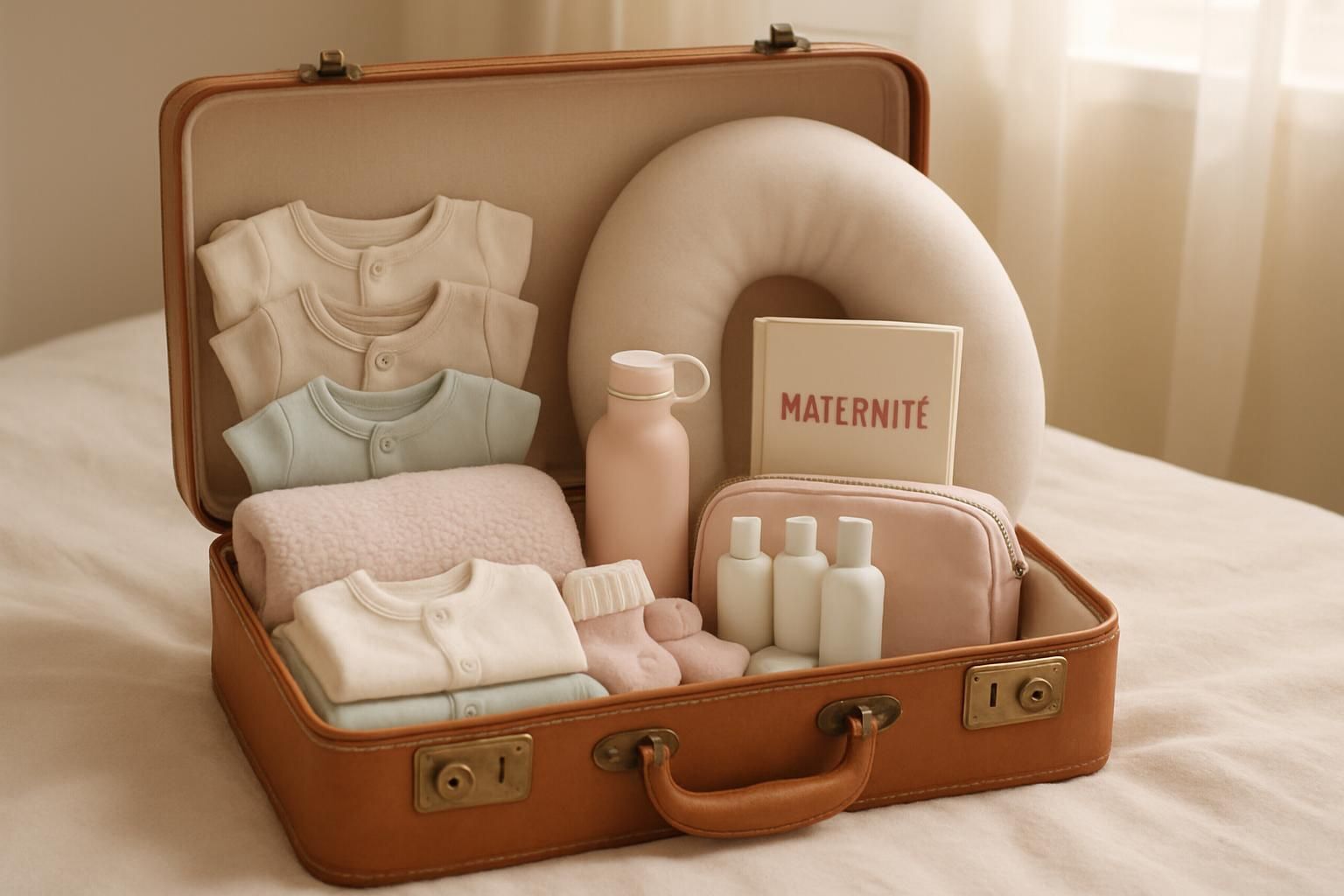 Découvrez notre guide complet pour préparer votre valise de maternité. Retrouvez toutes les affaires essentielles à emporter pour accueillir votre bébé dans les meilleures conditions. Ne rien oublier grâce à notre liste détaillée et pratique !