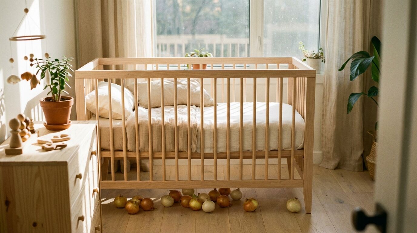 Découvrez des astuces naturelles avec l'oignon sous le lit de bébé pour favoriser des nuits paisibles et un sommeil réparateur.