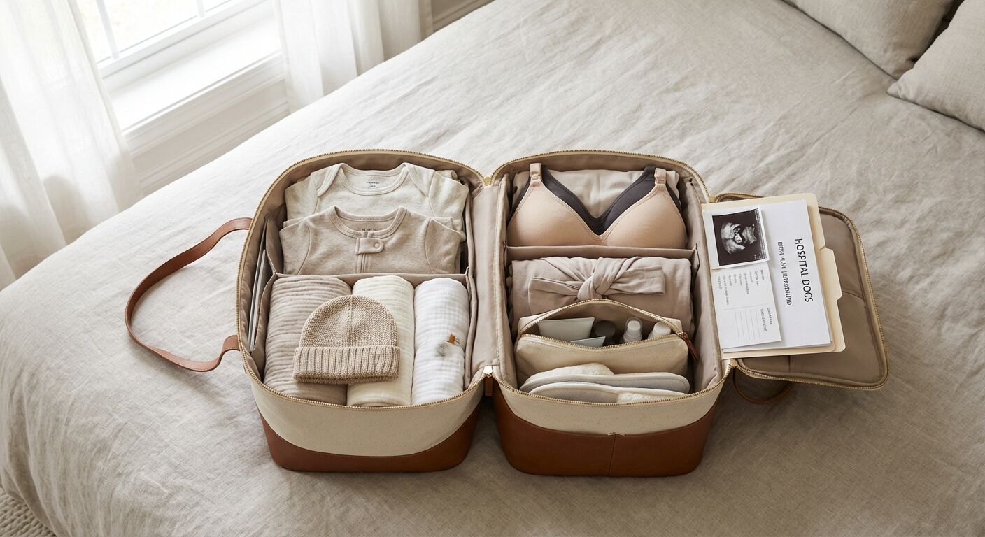 Découvrez notre guide complet pour préparer la valise de maternité avec tous les indispensables pour maman et bébé, afin d'être prête le jour J en toute sérénité.